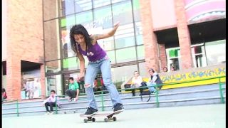 punk skateboarder latina named Diana Delgado getting her tight pussy fucked hard